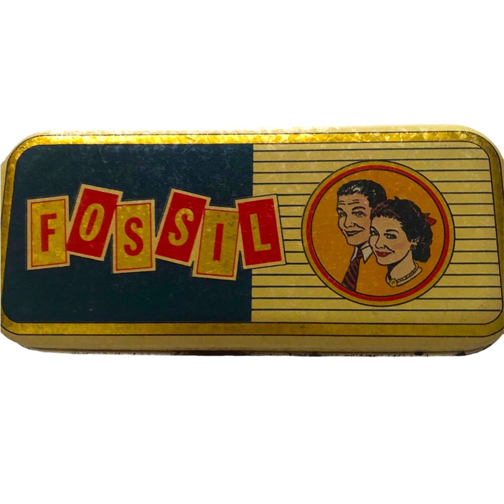 Fossil Vintage 1990 Tin Watch Box